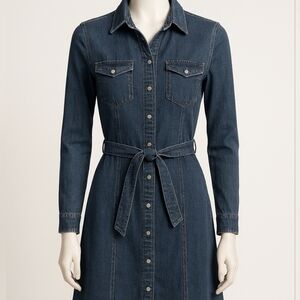 Tommy Hilfiger Women's Belted Denim Shirt Dress – Size 6